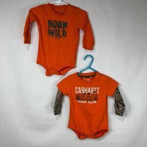 Carhartt 6m Bundle (set of 2) Long Sleeve Onesies